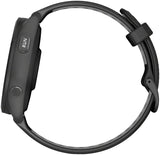 Garmin Forerunner 265 GPS Smartwatch - 46mm Black Bezel and Case Black/Powder Gray Silicone Band