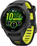 Forerunner 265S  Black Bezel and Case with Black Amp Yellow Silicone Band