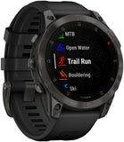 Garmin epix Gen 2 Sapphire GPS Smartwatch - 47mm, Titanium Case, Black Band