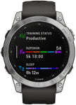 Garmin Fenix 7 GPS Smartwatch - 47mm, Silver Case, Graphite Band 