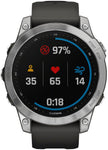 Garmin Fenix 7 GPS Smartwatch - 47mm, Silver Case, Graphite Band 