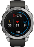 Garmin Fenix 7 GPS Smartwatch - 47mm, Silver Case, Graphite Band 