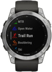 Garmin Fenix 7 GPS Smartwatch - 47mm, Silver Case, Graphite Band 