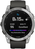 Garmin Fenix 7 GPS Smartwatch - 47mm, Silver Case, Graphite Band 