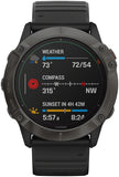 Garmin Fenix 6X Pro Solar GPS Watch Carbon GRAY/Black