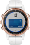 Garmin Fenix 5S Plus Sapphire GPS Watch Rose Gold/White