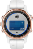Garmin Fenix 5S Plus Sapphire GPS Watch Rose Gold/White
