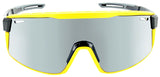 Optic Nerve Fixie Max Sunglasses Black Yellow Lens Rim SMoke Lens with Silver