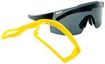 Optic Nerve Fixie Max Sunglasses Black Yellow Lens Rim SMoke Lens with Silver