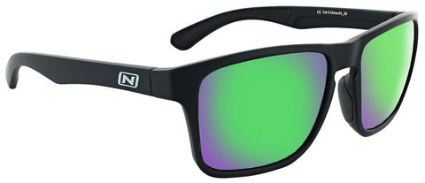 Optic Nerve Rumble Sunglasses Matte Black Polarized SMoke Lens with Green