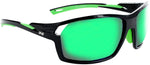 Optic Nerve Primer Sunglasses Shiny Black/Green with GRAY/Green Mirror Lens