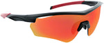 Optic Nerve Switchback Sunglasses Matte Black/Red Tips with SMoke/Red Flash