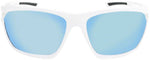 Optic Nerve Variant Sunglasses Shiny White with SMoke Ice Blue Mirror Lens and