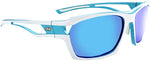 Optic Nerve Cassette Sunglasses Powder Blue/White with SMoke Ice Blue Mirror