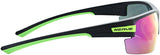 Optic Nerve Maxxum Sunglasses Matte Black/Green with SMoke Green Mirror