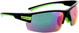 Optic Nerve Maxxum Sunglasses Matte Black/Green with SMoke Green Mirror