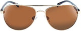 ONE Cadet Polarized Sunglasses Gold with Polarized Brown Lens