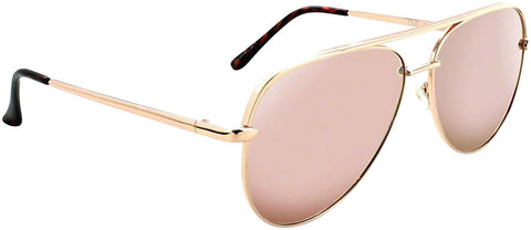 ONE Flatscreen Polarized Sunglasses Shiny Rose Gold with Polarized SMoke Rose