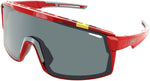 Optic Nerve Fixie Max Sunglasses - Shiny Red Spanish Flag Rim Smoke Lens with