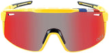 Optic Nerve Fixie Max Sunglasses - Shiny Yellow French Flag Lens Rim Smoke