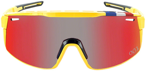 Optic Nerve Fixie Max Sunglasses - Shiny Yellow French Flag Lens Rim Smoke