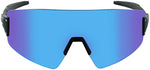 Optic Nerve FixieBLAST Sunglasses - Matte Black Smoke Lens with Blue Mirror