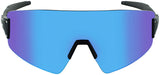 Optic Nerve FixieBLAST Sunglasses - Matte Black Smoke Lens with Blue Mirror