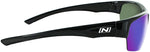 Optic Nerve Tailgunner Sunglasses - Shiny Black Polarized Brown Lens with Blue