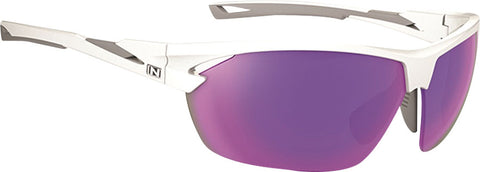 Optic Nerve Tach Sunglasses Shiny White with Grey