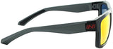 Optic Nerve Vettron Sunglasses Matte Carbon/Black with SMoke Red Mirror Lens