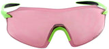 Optic Nerve Fixie PRO Sunglasses Shiny Green with Rose Silver Flash Lens