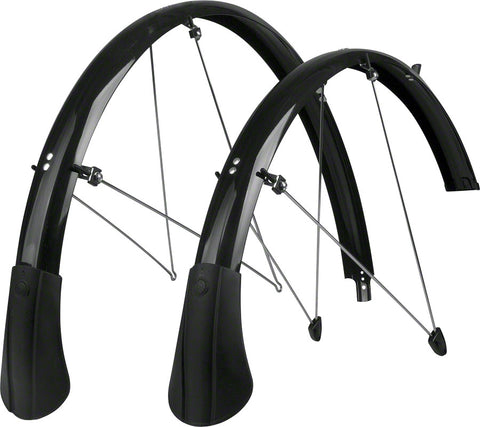 SKS P45 Chromoplastic Longboard Fender Set Black (700c x 2837)