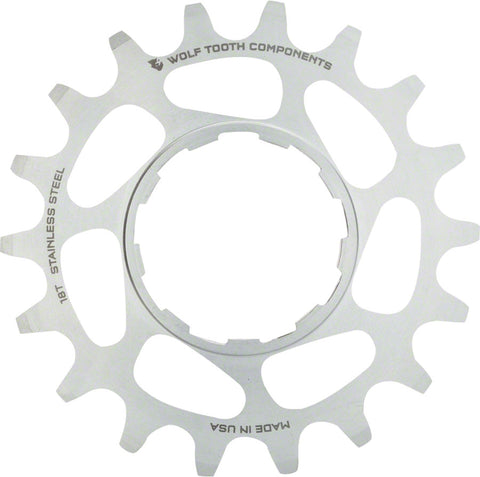 Wolf Tooth Single Speed Stainless Steel Cog 17T Compatiblewith 3/32 Chains