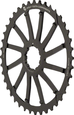 Wolf Tooth 40T GC cog for SRAM 1136 10speed Cassettes Black