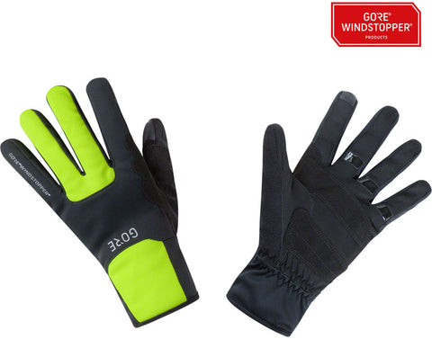 GORE M WINDSTOPPER® Thermo Gloves Black/Neon Yellow Full Finger 2X
