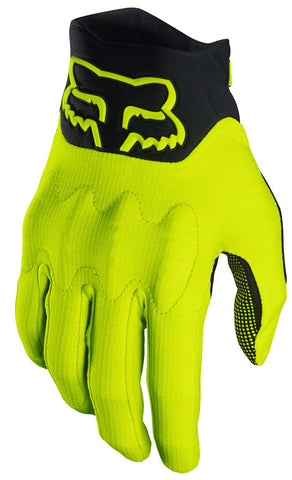 Fox Racing Defend D30 Gloves Fluorescent Yellow Full Finger Men's