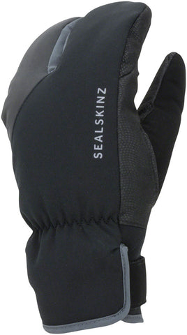 SealSkinz Extreme Cold Weather Cycle Split Finger Gloves Black/GRAY Full Finger