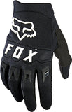 Fox Racing Youth Dirtpaw Gloves Black/White Full Finger