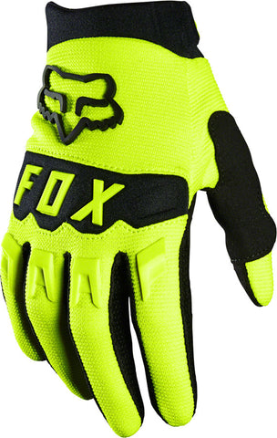 Fox Racing Youth Dirtpaw Gloves Fluorescent Yellow Full Finger