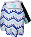 Pedal Palms Zig Zag Gloves - Multi-Color Short Finger Large