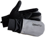 Craft Hybrid Weather Gloves Silver/Black Full Finger