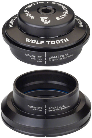 Wolf Tooth GeoShift Performance Angle Headset - ZS44/EC44 Black Short