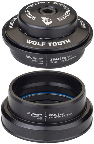 Wolf Tooth GeoShift Performance Angle Headset - ZS44/EC49 Black Short