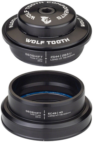 Wolf Tooth GeoShift Performance Angle Headset - ZS44/EC49 Black Long