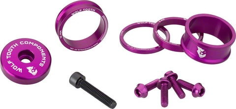 Wolf Tooth BlingKit Headset Spacer Kit 3 510 15mm Purple