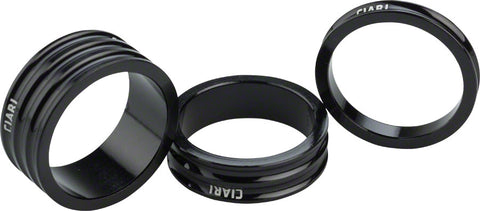 Ciari Anelli 11/8 Headset Spacers Black 5mm 10mm and 15mm Spacer Kit