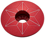 Supacaz Star Capz Anodized Top Cap Red