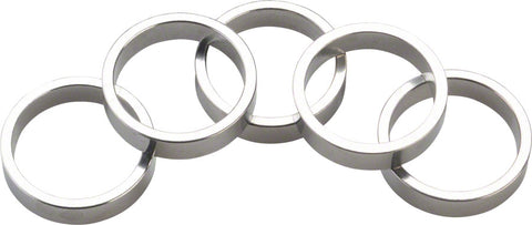 Wheels Manufacturing 7.5mm 11/8 Headset Spacer Silver Bag of 5