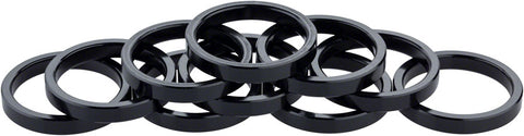 Problem Solvers Headset Stack Spacer 28.6 5mm Aluminum Black Bag of 10