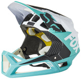 Fox Racing Proframe Full-Face Helmet - Teal/White/Gray Medium